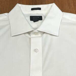 J.Crew Ludlow Men's Dress Shirt - White - Size L (16x34) - Fair Used Condition